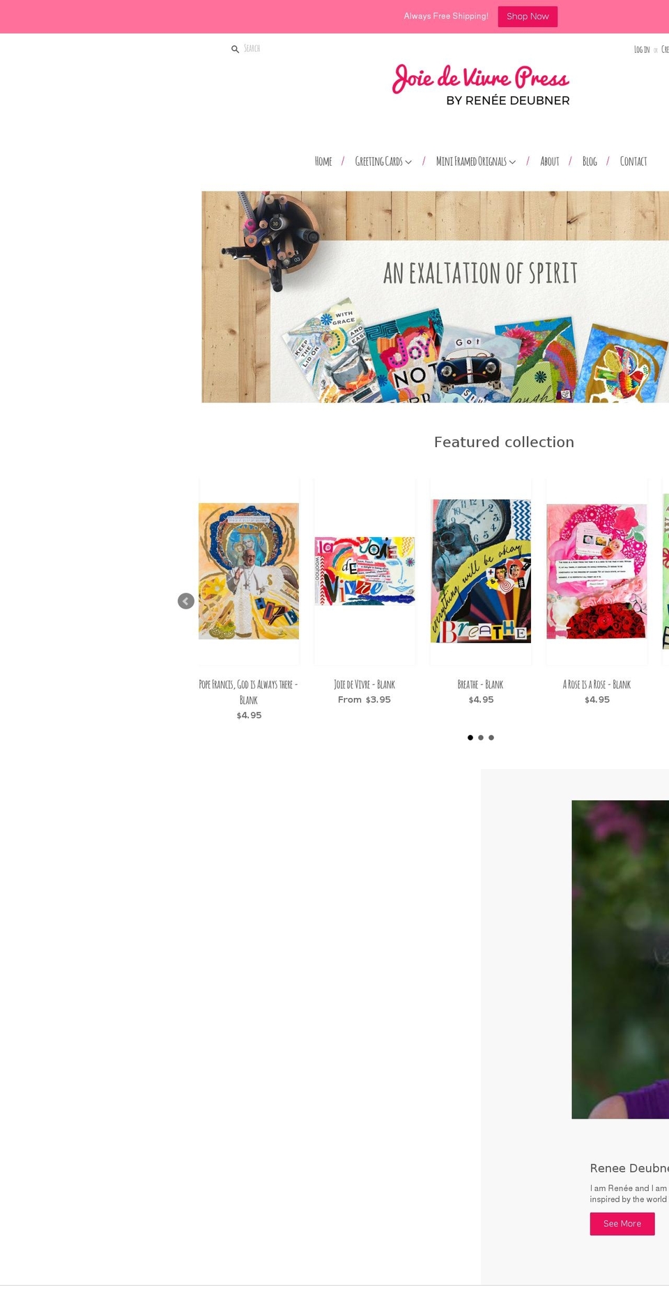 joiedevivrepress.com shopify website screenshot
