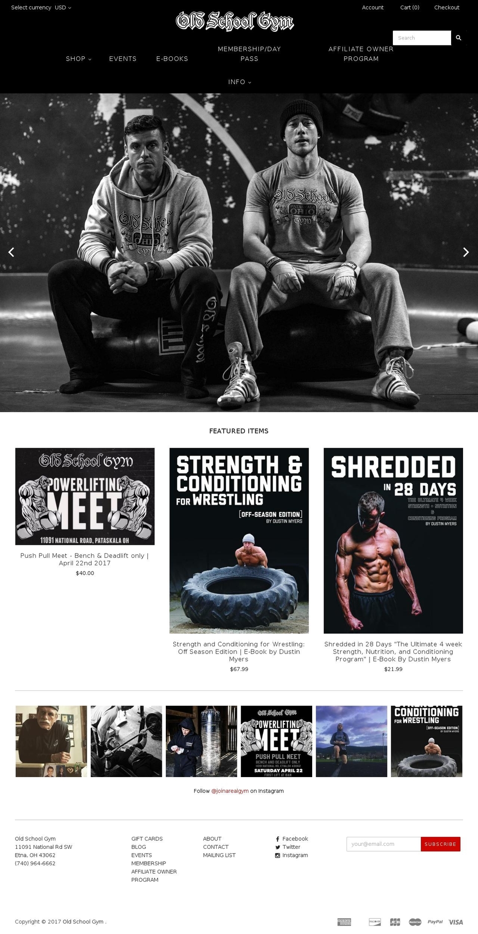 joinarealgym.com shopify website screenshot
