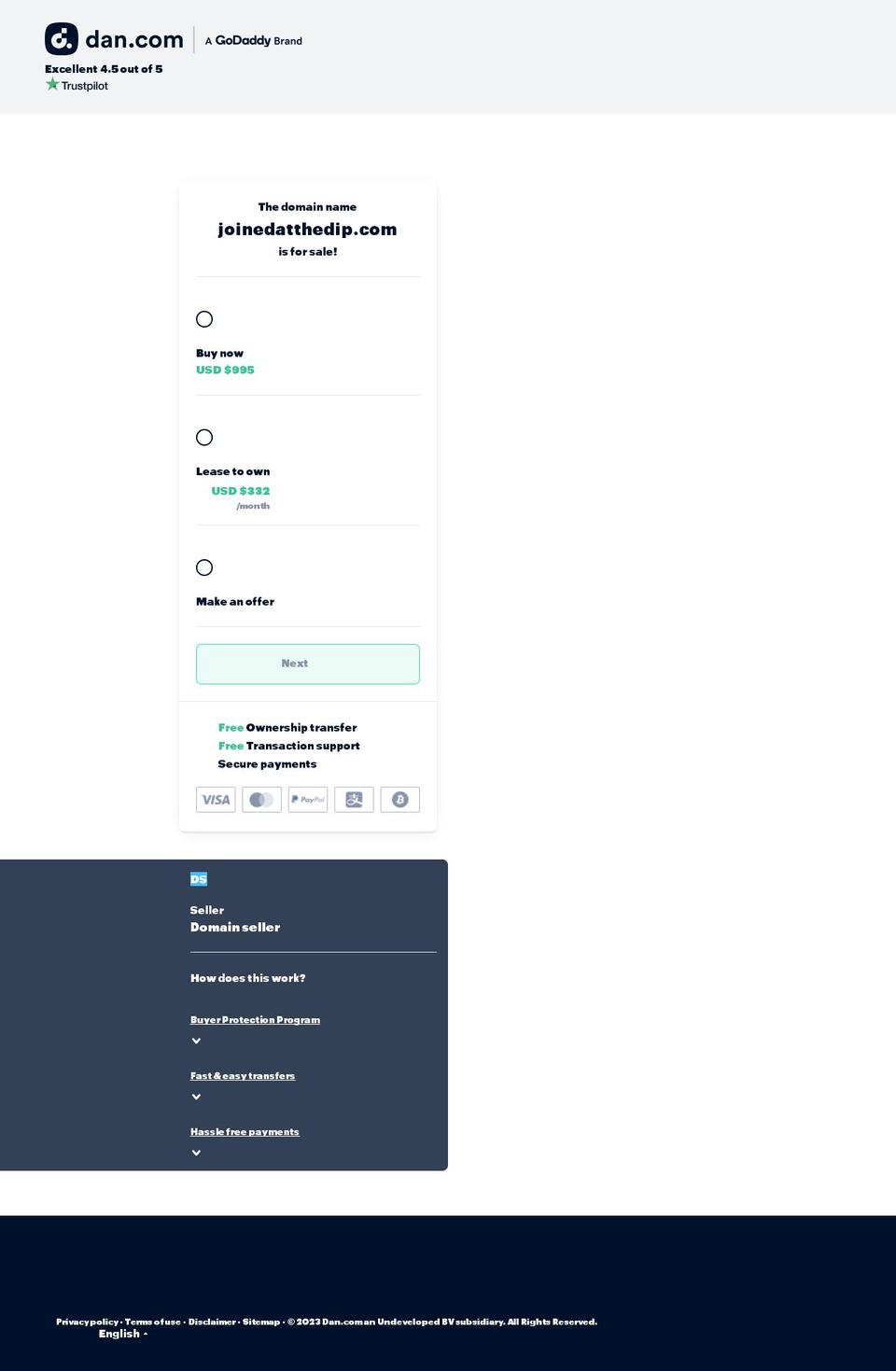 joinedatthedip.com — Shopify storefront screenshot