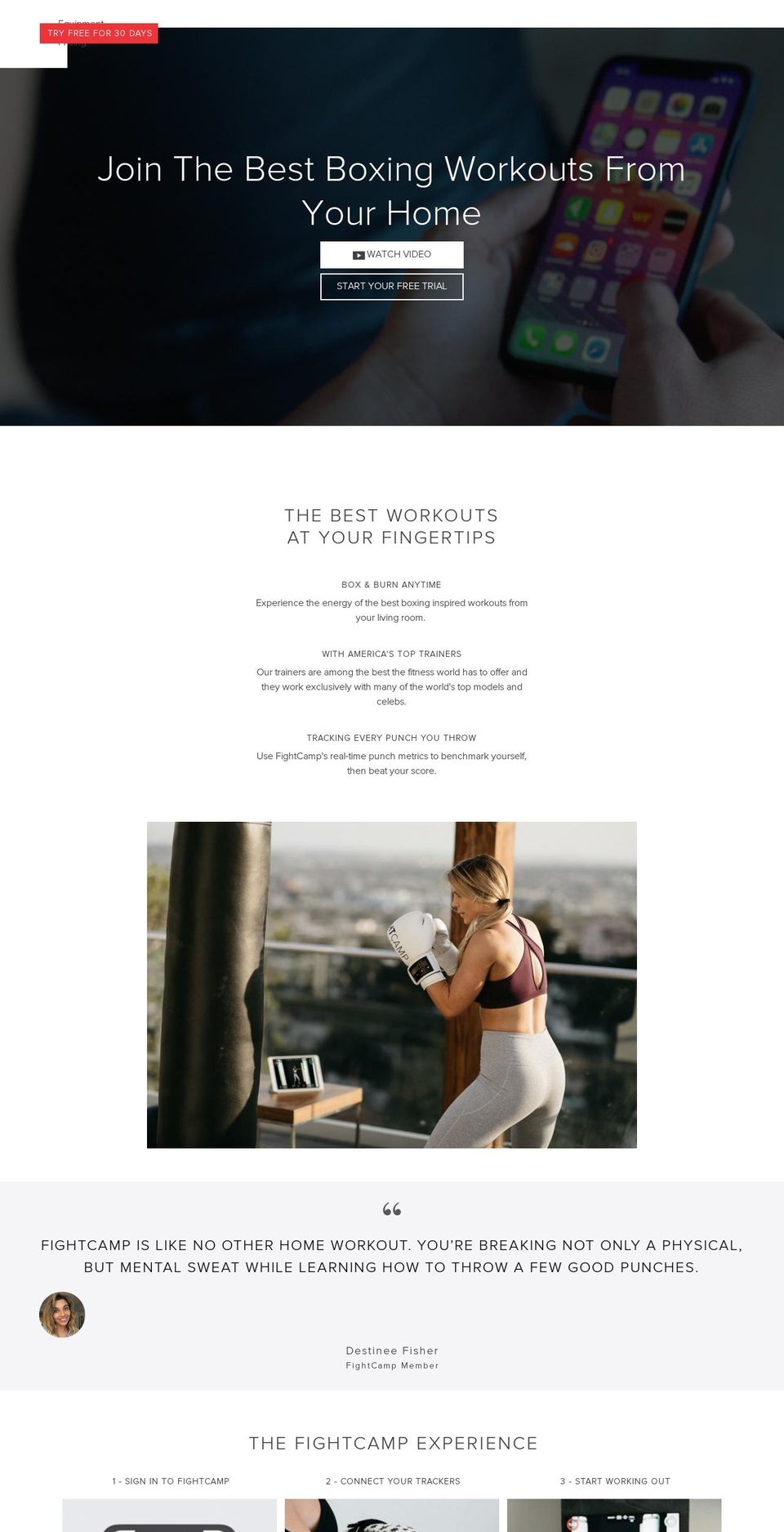 joinfightcamp.com shopify website screenshot