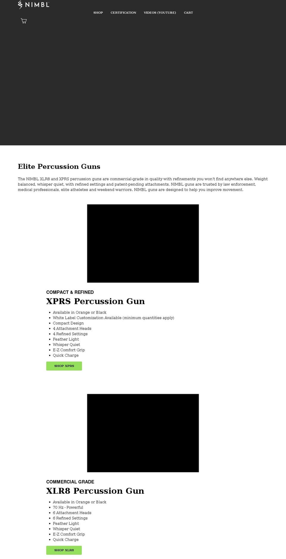 joinnimbl.com shopify website screenshot