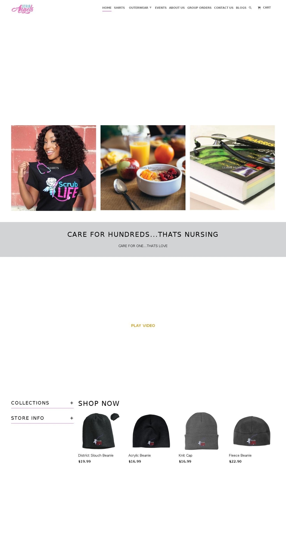 joinscrubangels.com — Shopify storefront screenshot