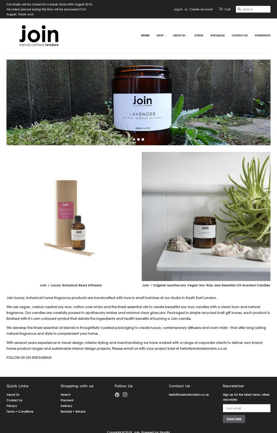 joinstorelondon.co.uk shopify website screenshot