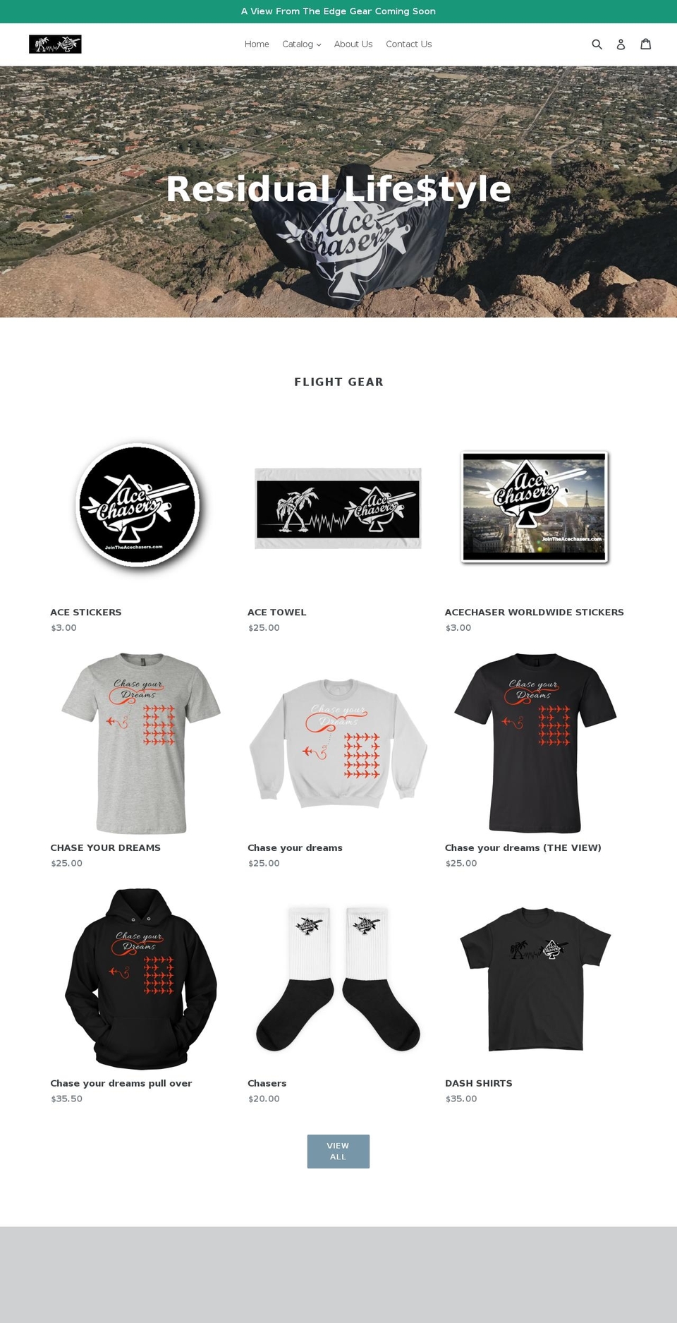 jointheacechasers.com — Shopify storefront screenshot