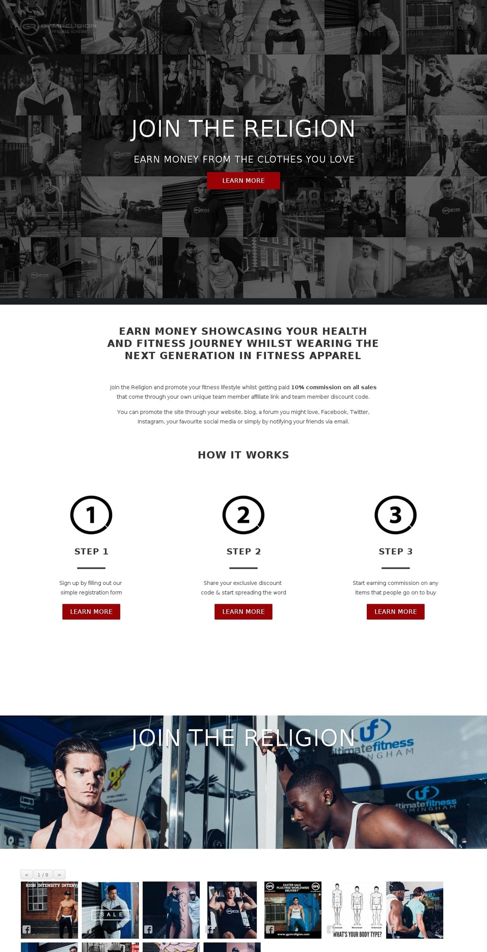 jointhereligion.com — Shopify storefront screenshot