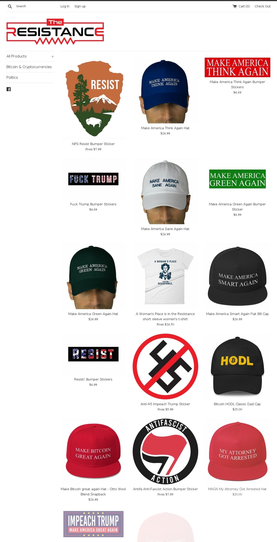 jointheresistance.store shopify website screenshot