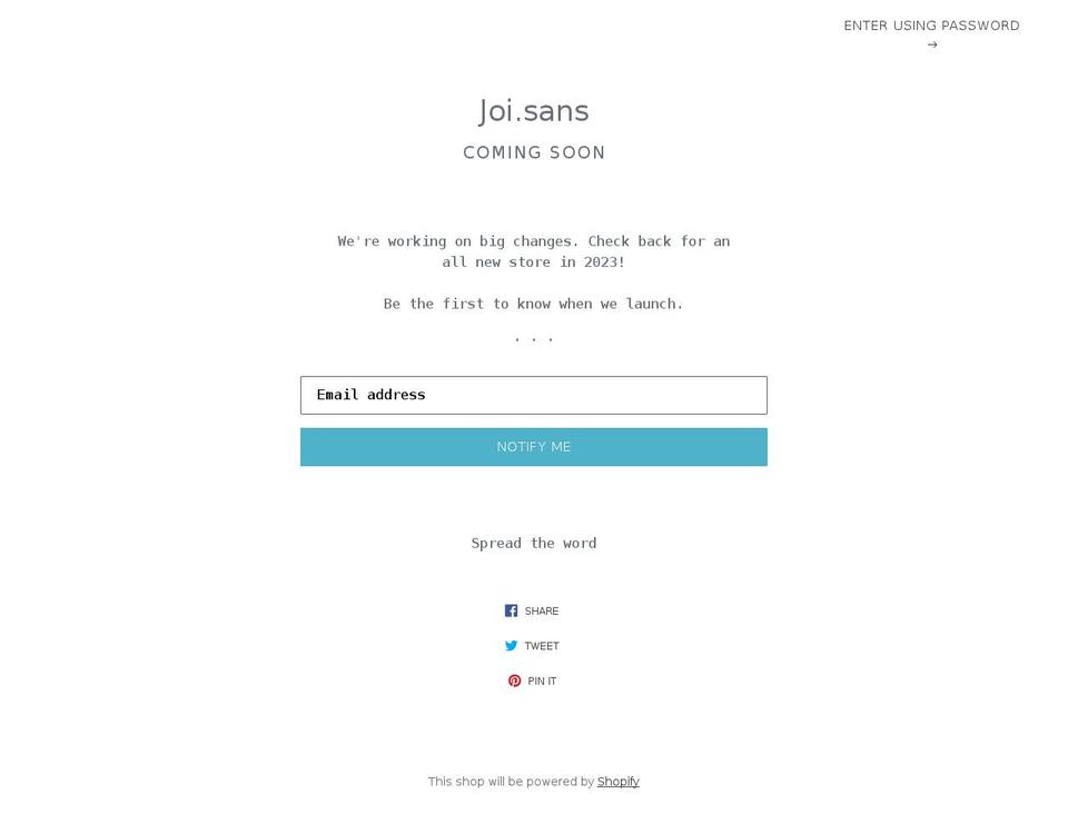 joisans.com — Shopify storefront screenshot