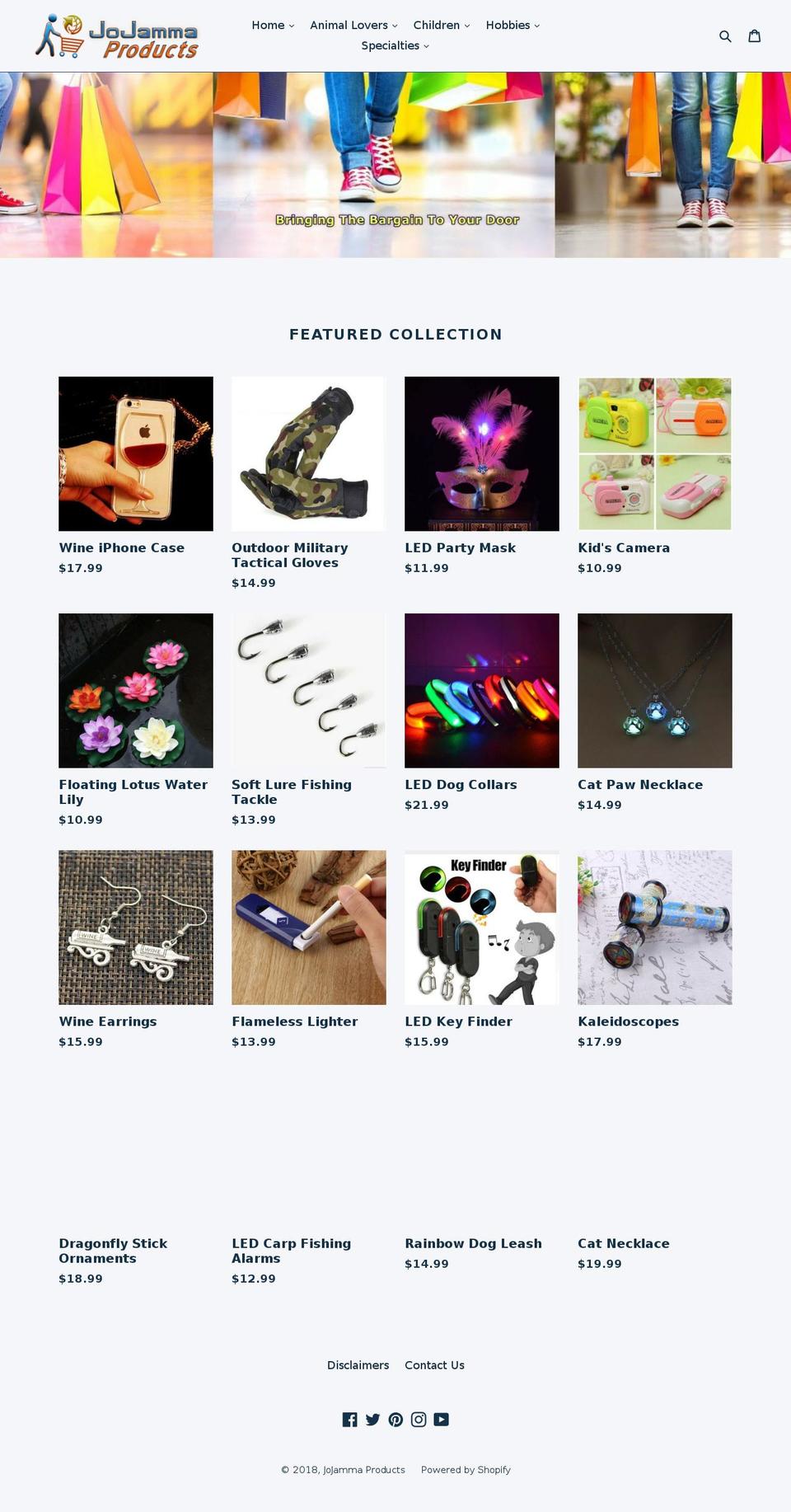 jojamma.com shopify website screenshot