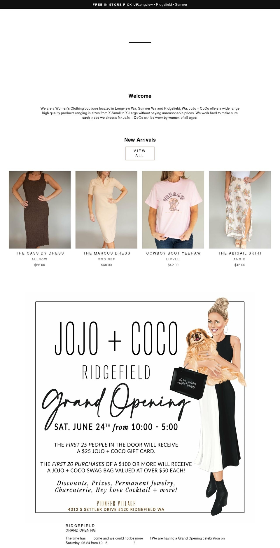 jojoandcoco.com shopify website screenshot