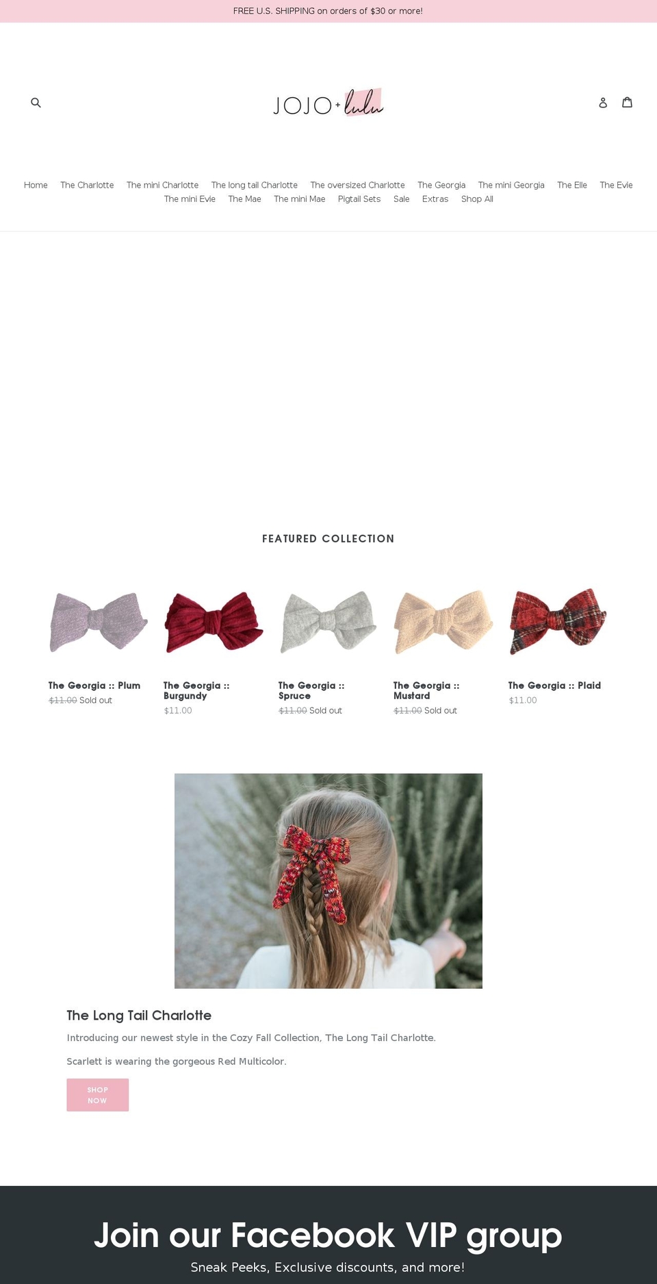 jojoandlulu.com shopify website screenshot