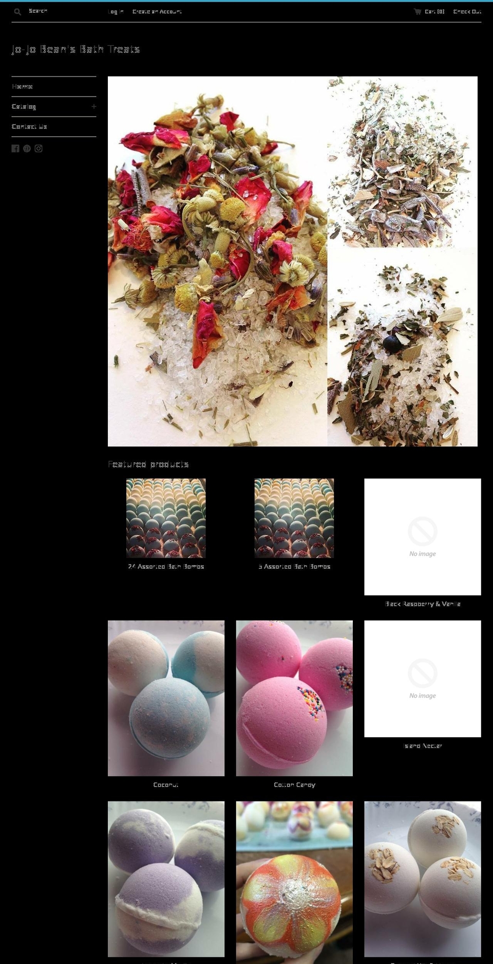 jojobeansbathtreats.com shopify website screenshot
