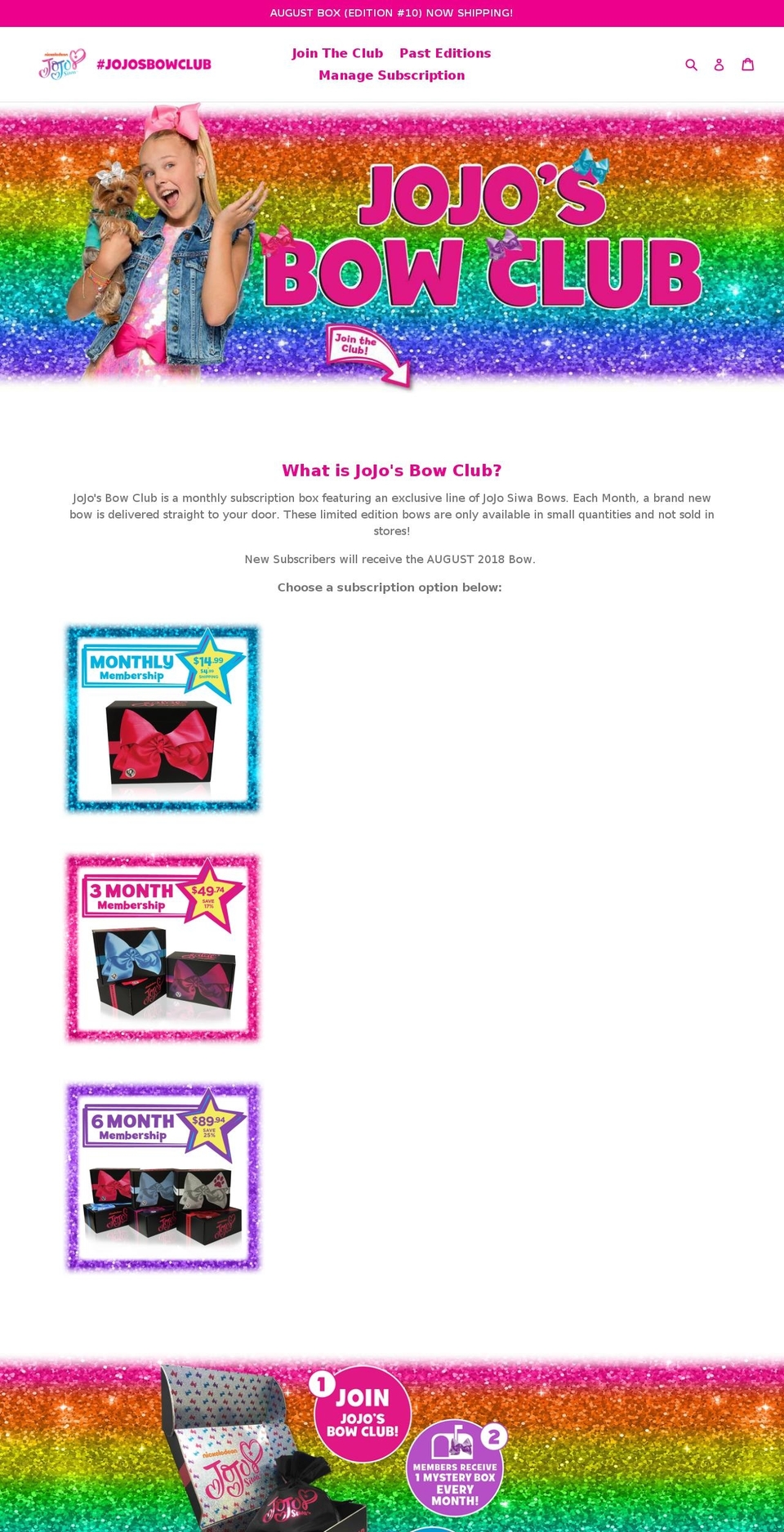 JoJo's Bow Club Ver 2.0 Shopify theme site example jojobowclub.com