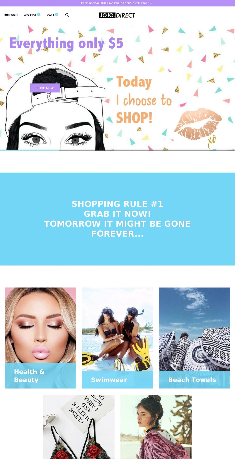 jojodirect.com shopify website screenshot
