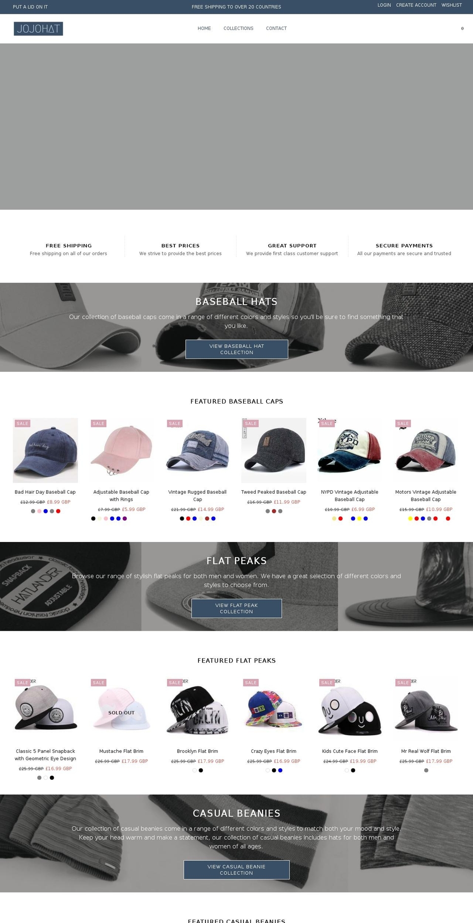 jojohat.com — Shopify storefront screenshot
