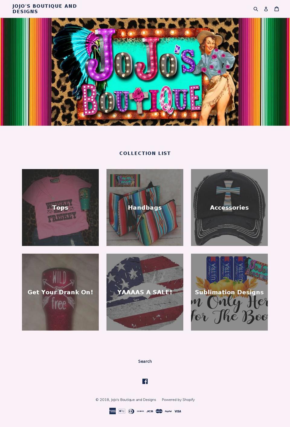 jojos-boutique.com shopify website screenshot