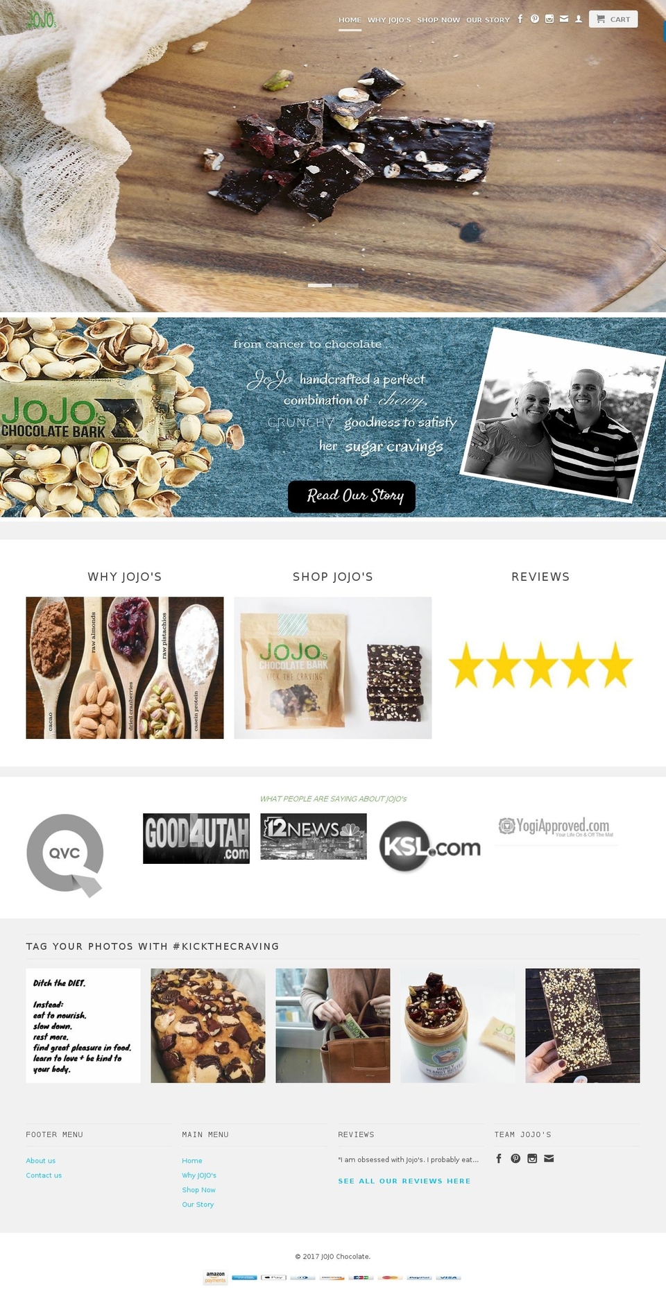 jojoschocolate.com shopify website screenshot
