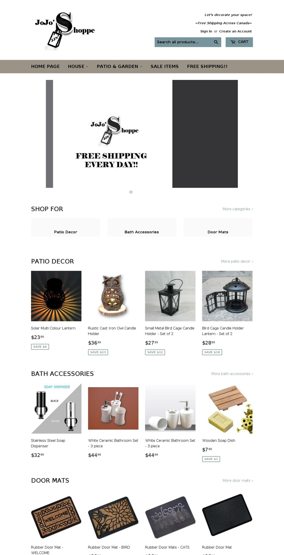 jojoshoppe.com — Shopify storefront screenshot