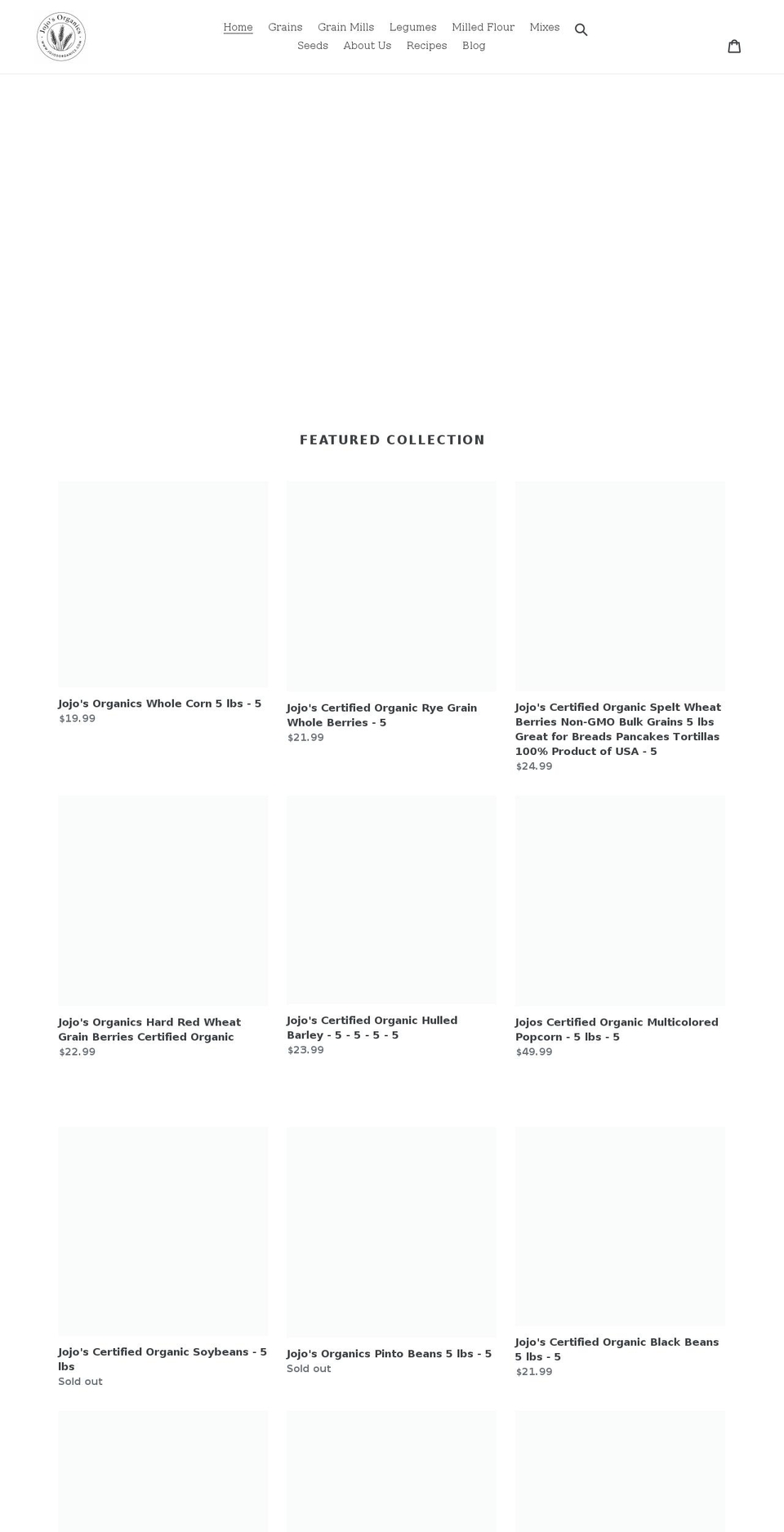 jojosorganics.com shopify website screenshot