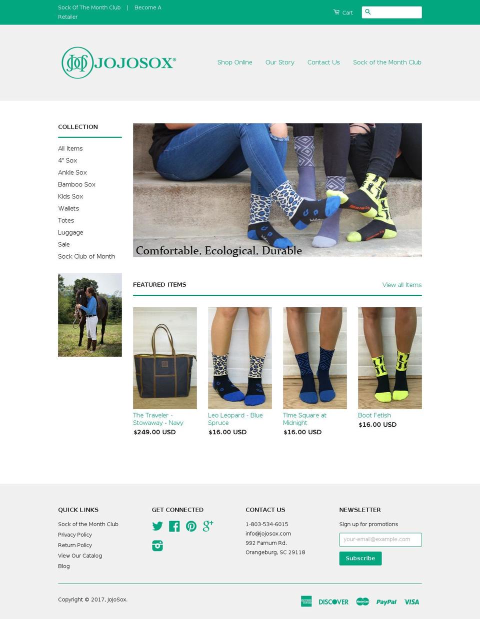 jojosox.biz shopify website screenshot