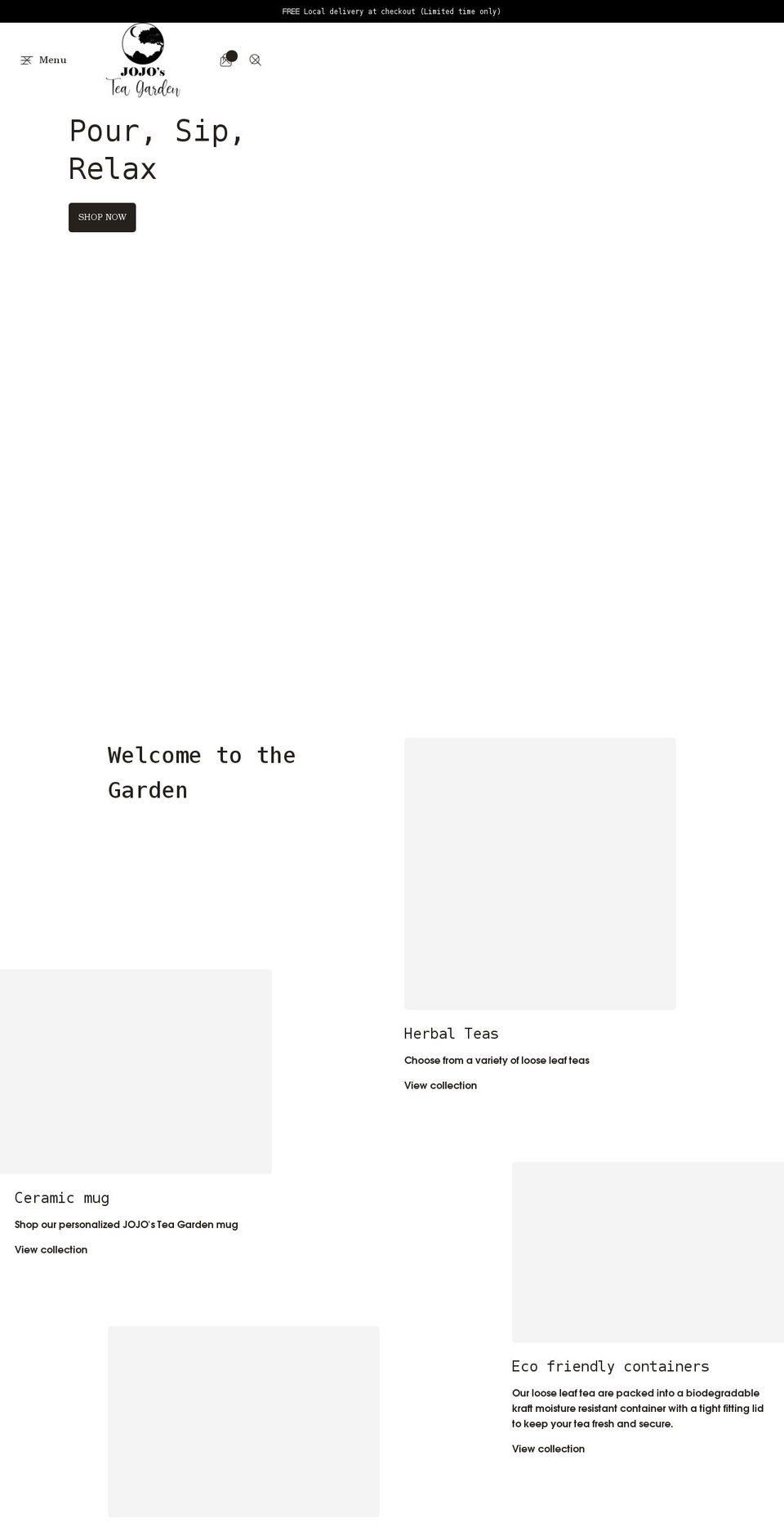 jojosteagardenllc.com shopify website screenshot