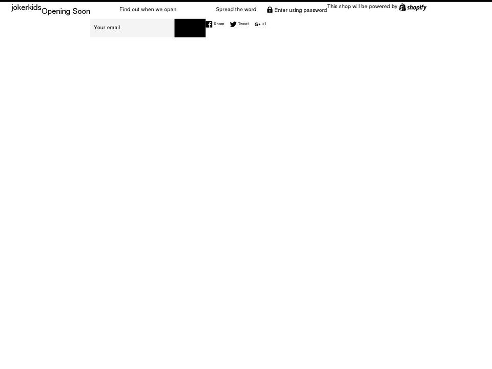 jokerkids.com shopify website screenshot