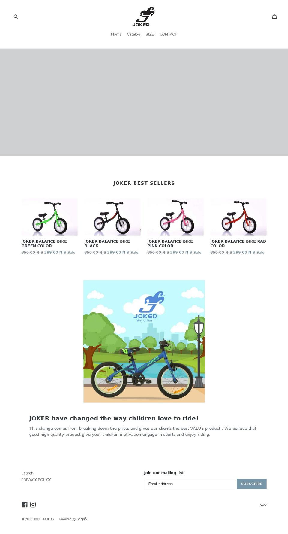 jokerrider.com shopify website screenshot