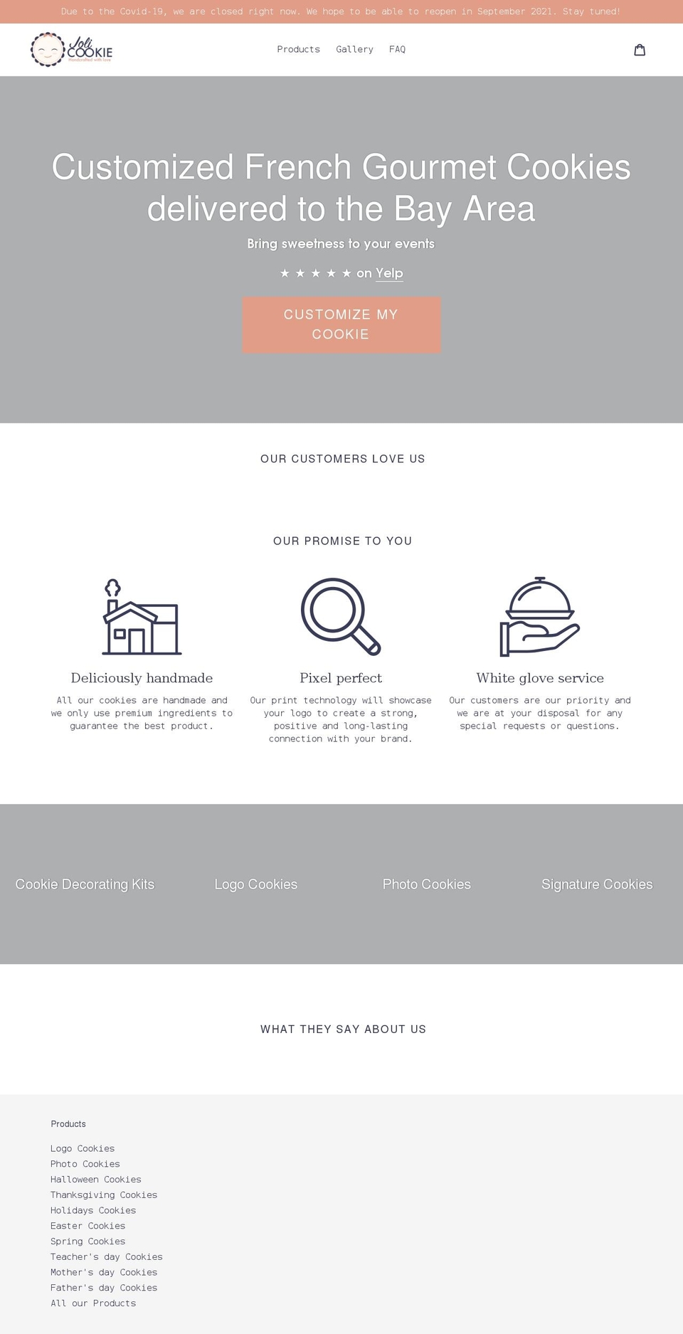 jolicookie.com shopify website screenshot