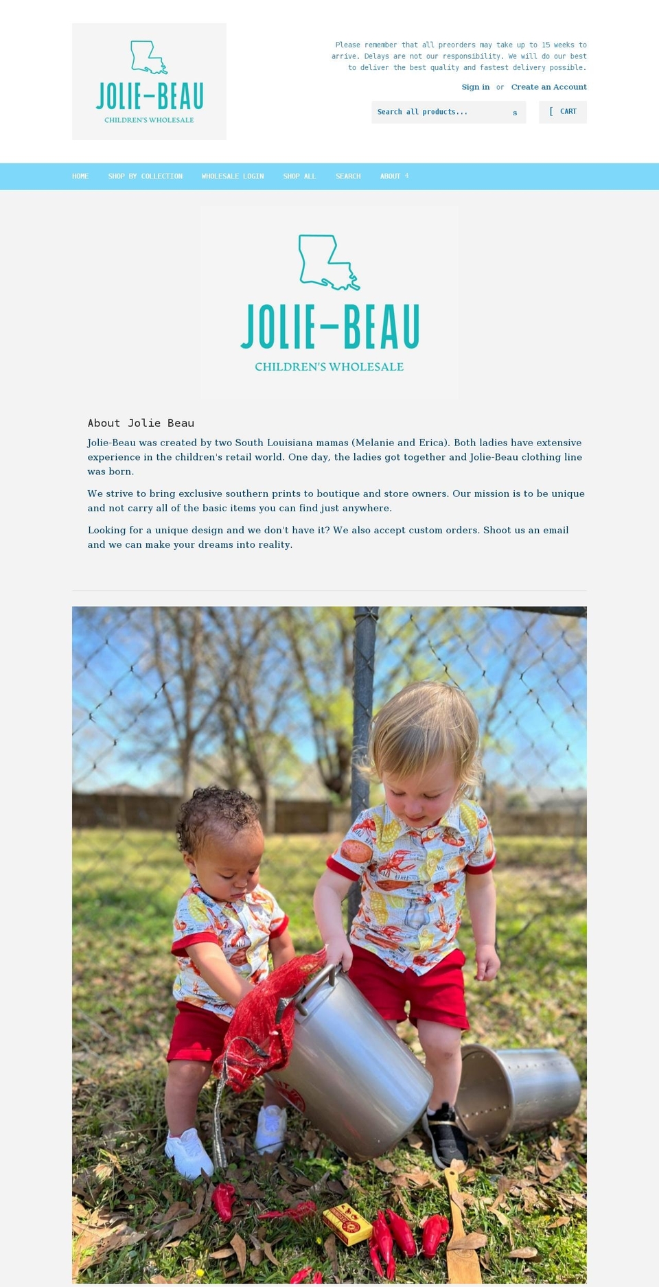 jolie-beau.com shopify website screenshot