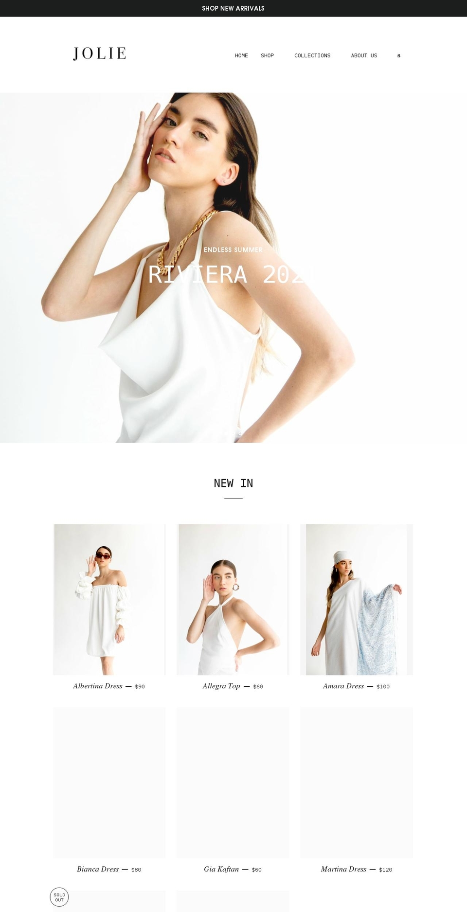 jolie-web.com shopify website screenshot