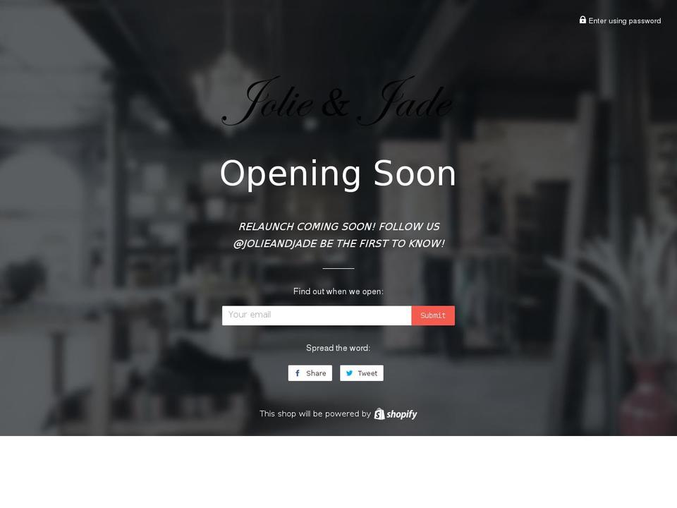 jolieandjade.com shopify website screenshot