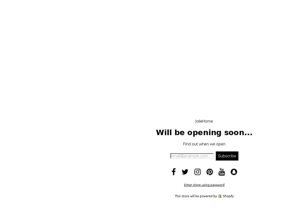 joliehome.com — Shopify storefront screenshot