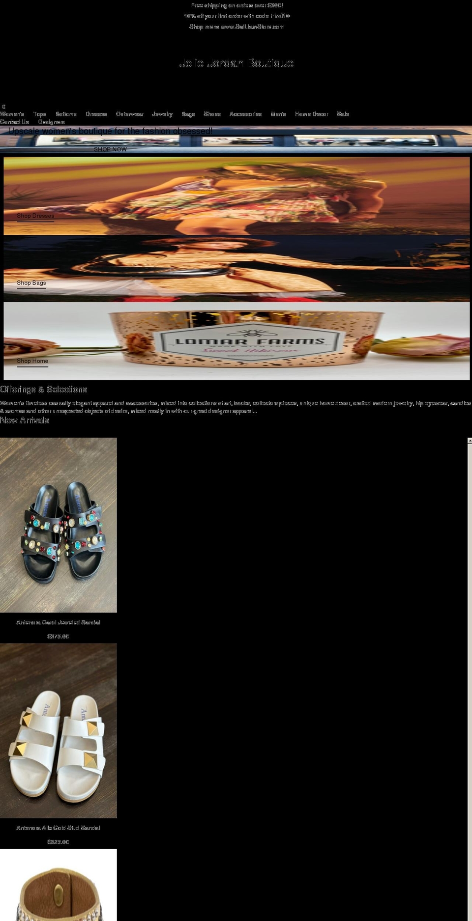 joliejordan.com shopify website screenshot