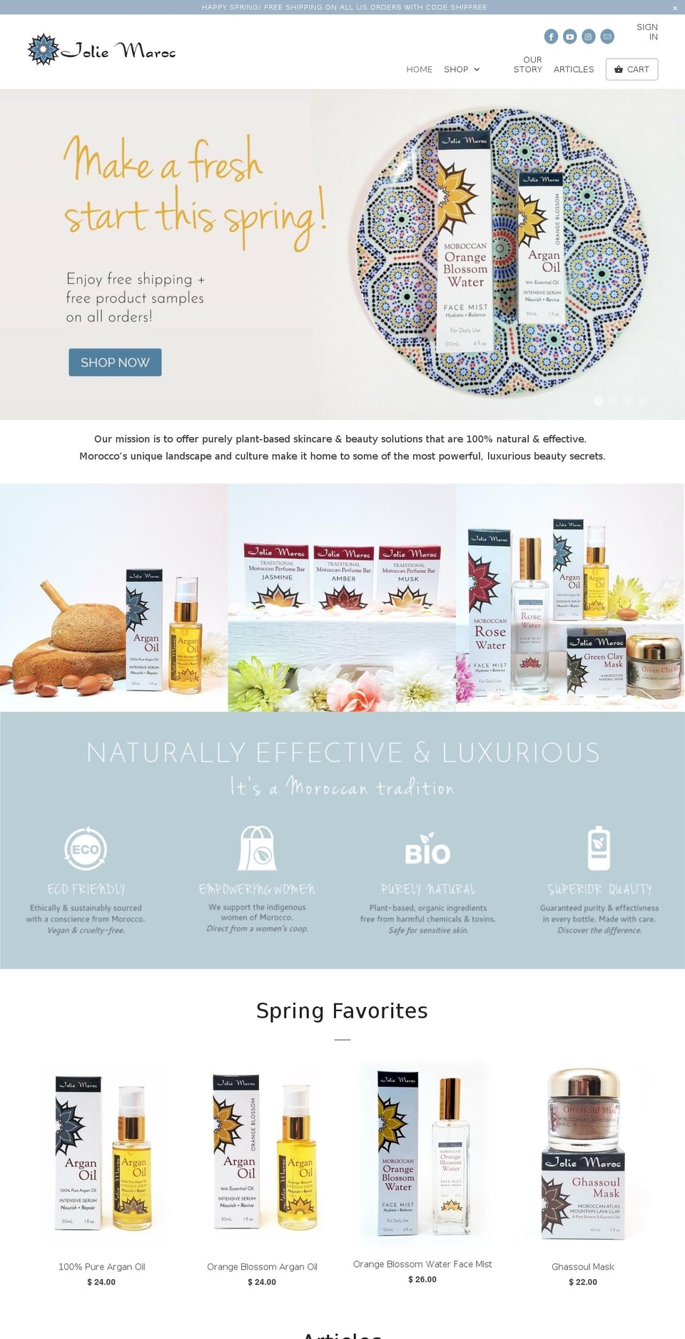 joliemaroc.com shopify website screenshot