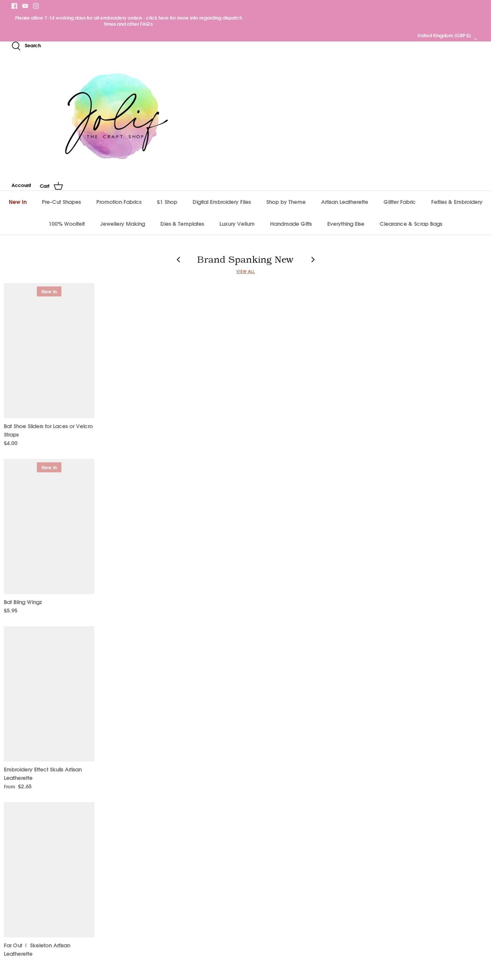 jolif.co.uk shopify website screenshot