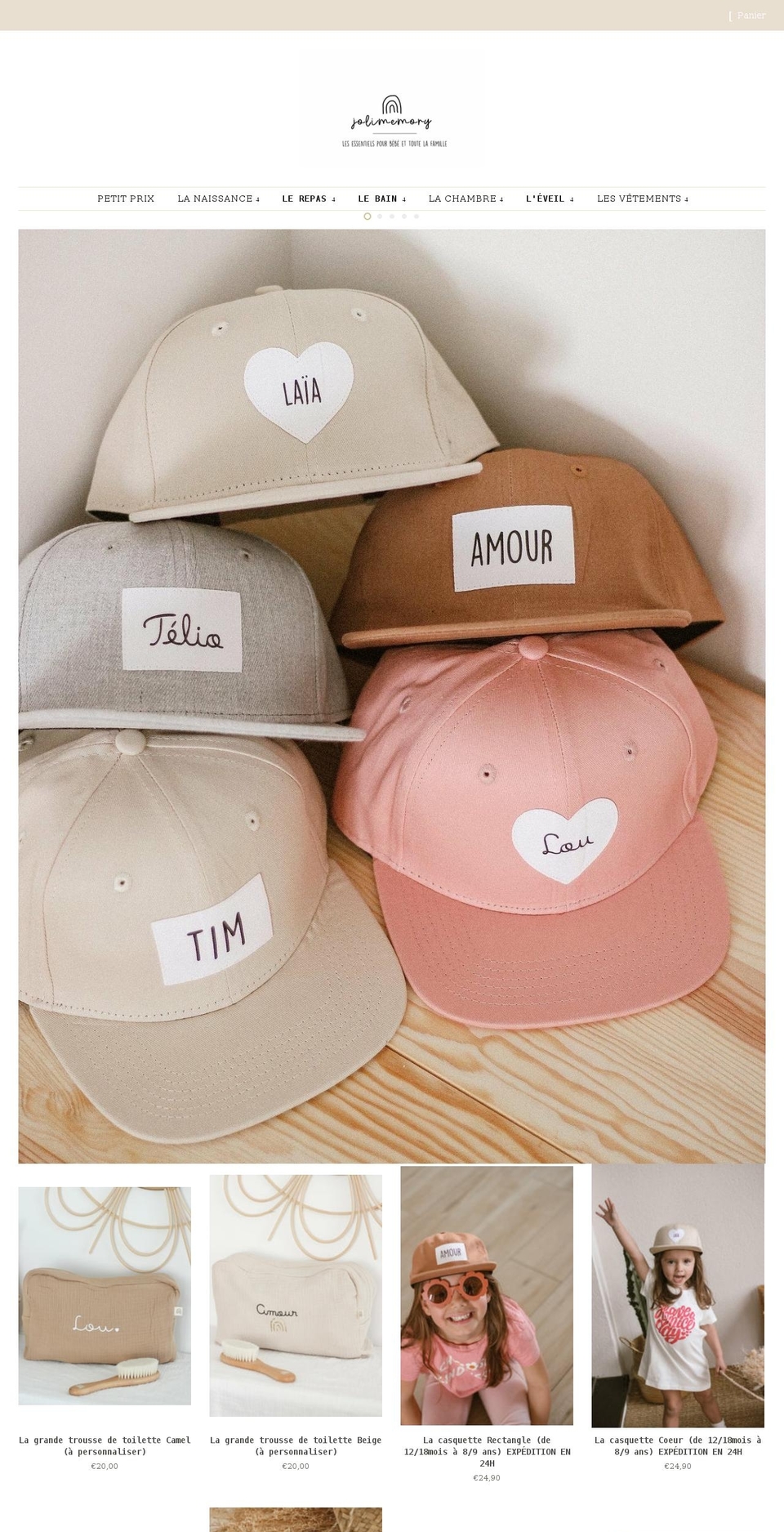 jolimemory.com shopify website screenshot