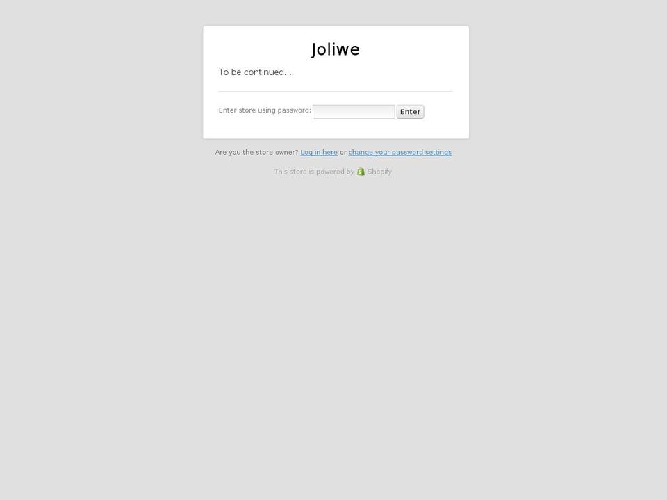 joliwe.com — Shopify storefront screenshot