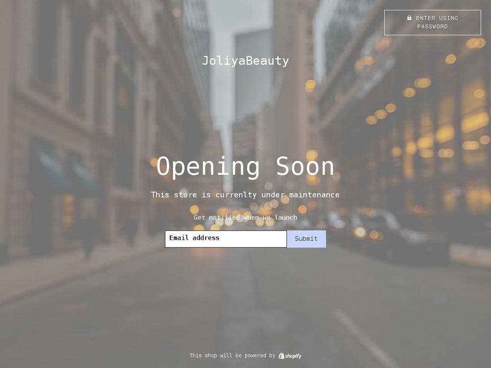 joliyabeauty.com shopify website screenshot