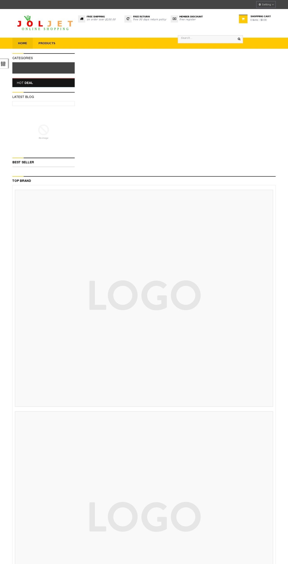 joljet.com — Shopify storefront screenshot