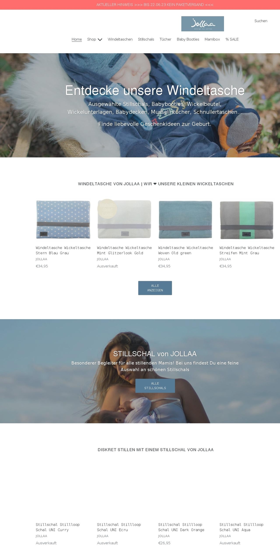 jollaa.de shopify website screenshot