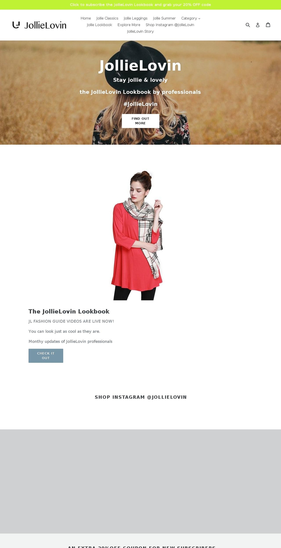jollielovin.com — Shopify storefront screenshot