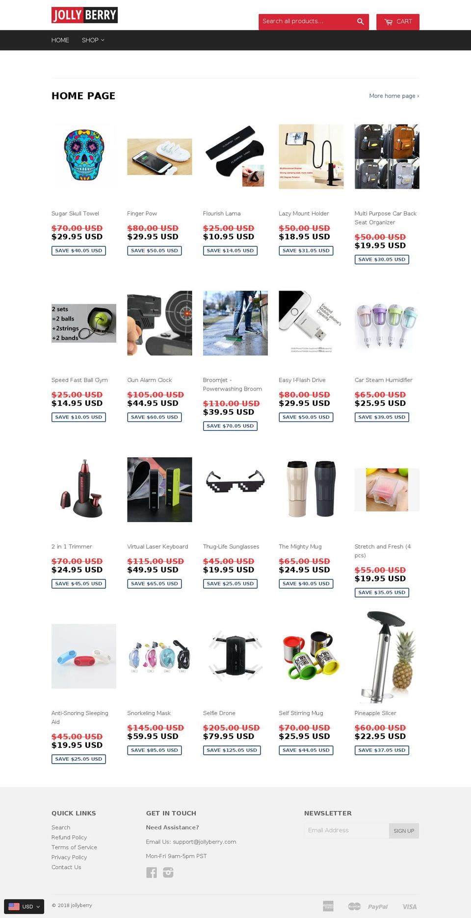 jollyberry.com — Shopify storefront screenshot