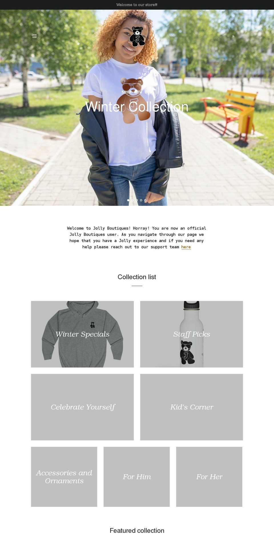 jollyboutiques.com shopify website screenshot