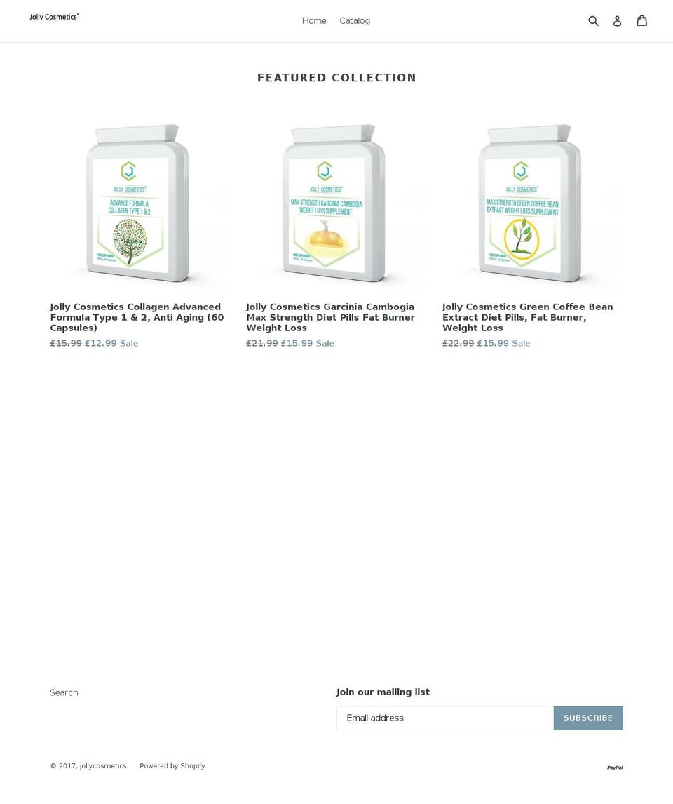 jollycosmetics.com shopify website screenshot