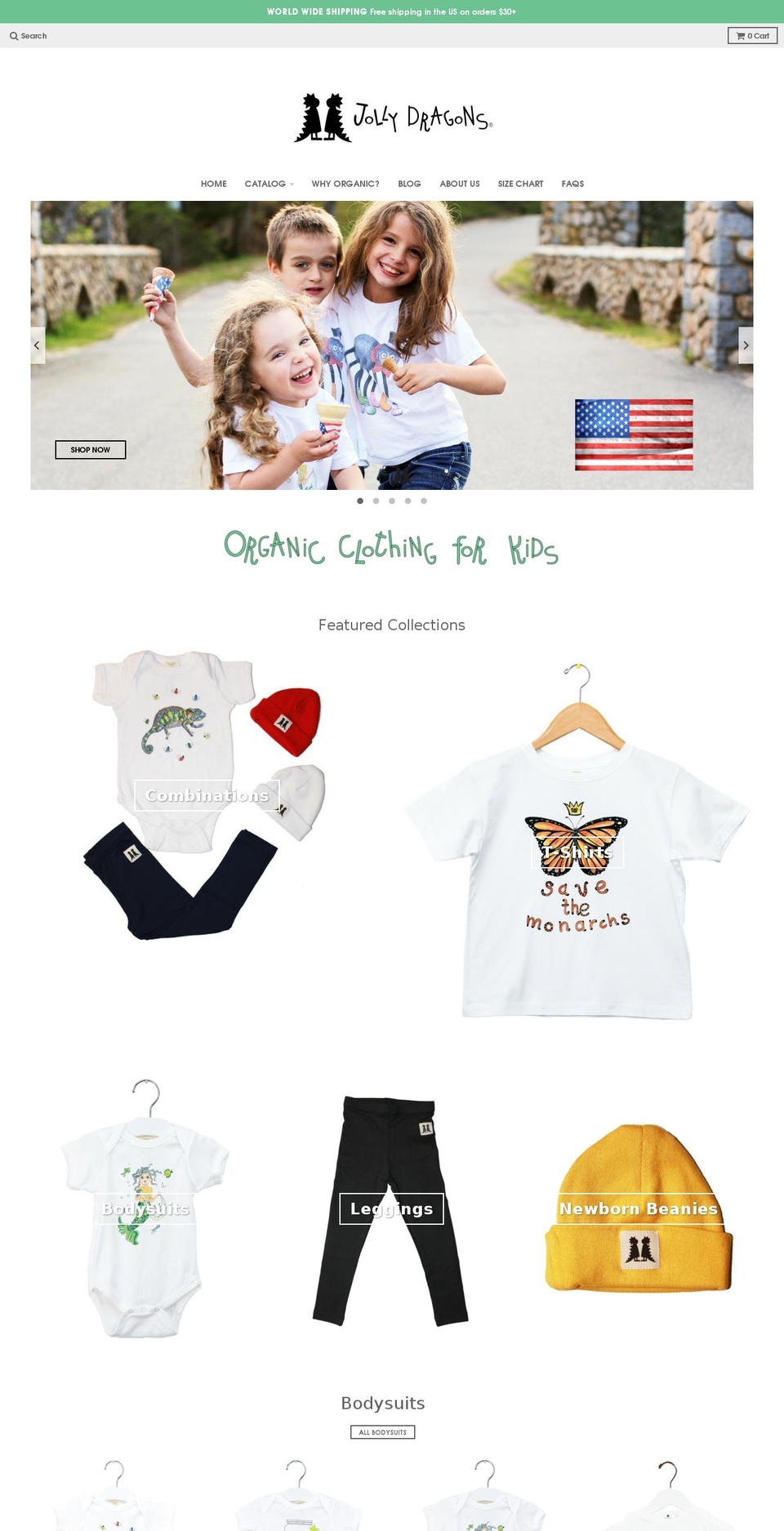 jollydragons.com shopify website screenshot