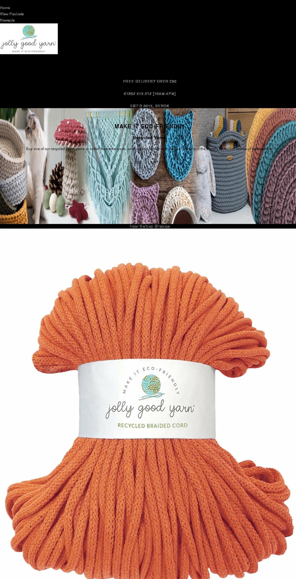 jollygoodyarn.com shopify website screenshot