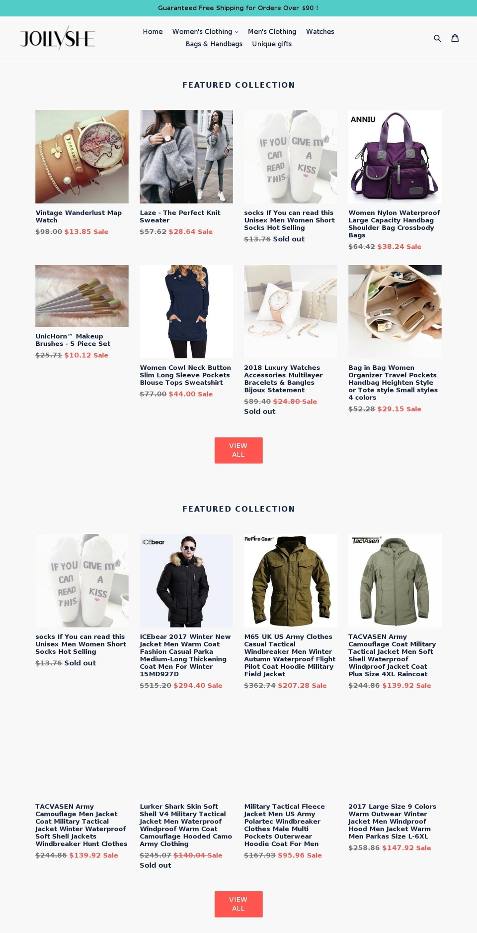 jollyshe.net shopify website screenshot