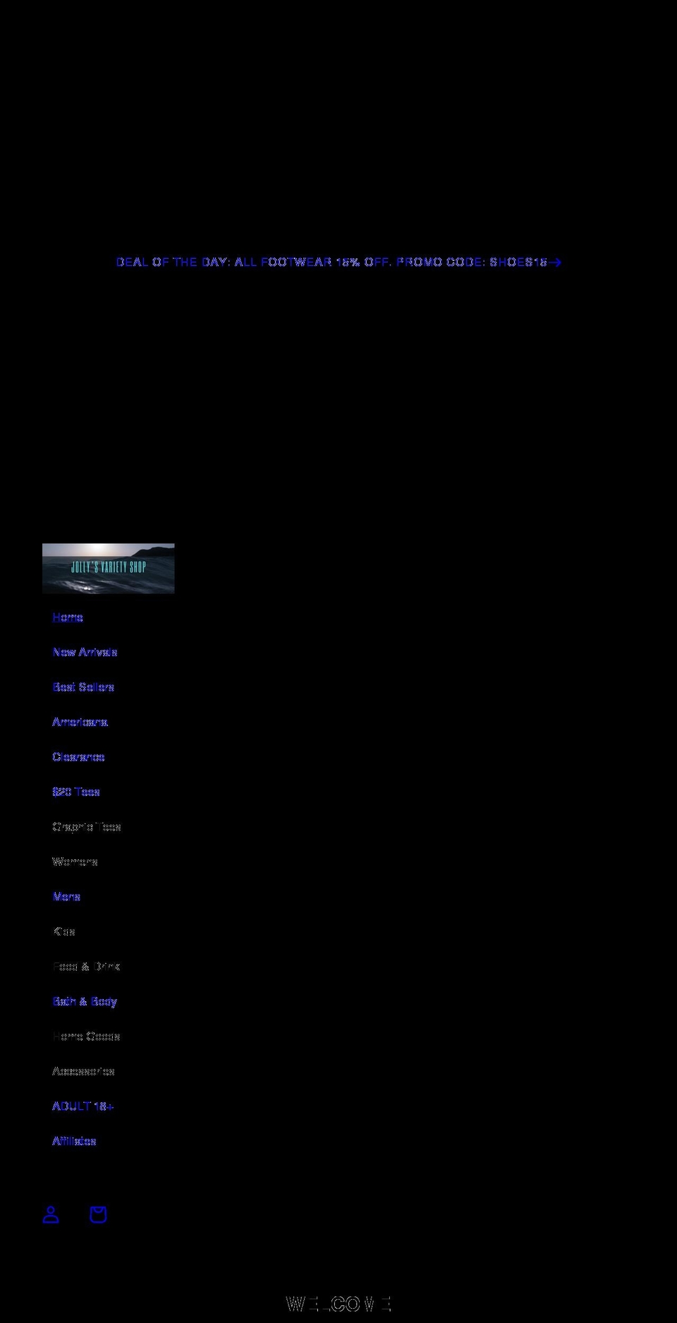 jollysvarietyshop.com shopify website screenshot