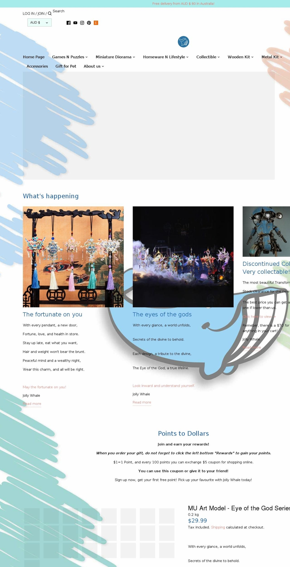 jollywhale.com.au shopify website screenshot