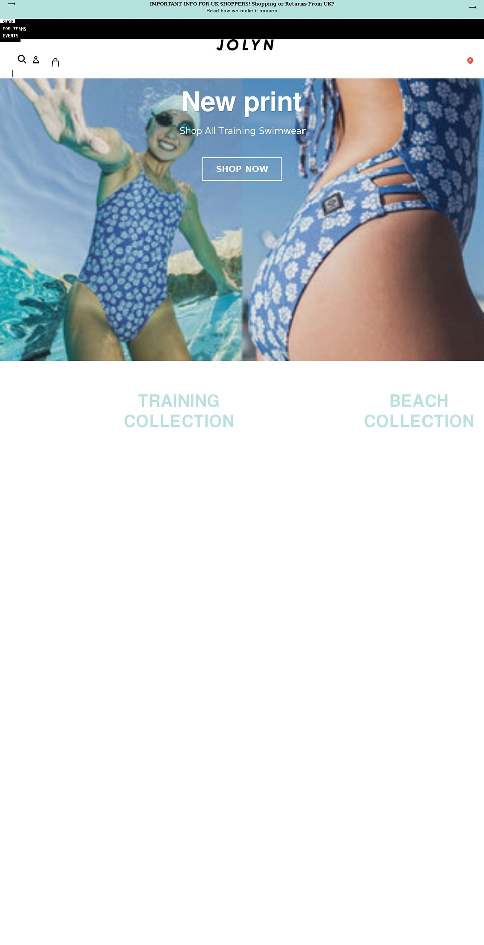 jolynclothing.co.uk shopify website screenshot