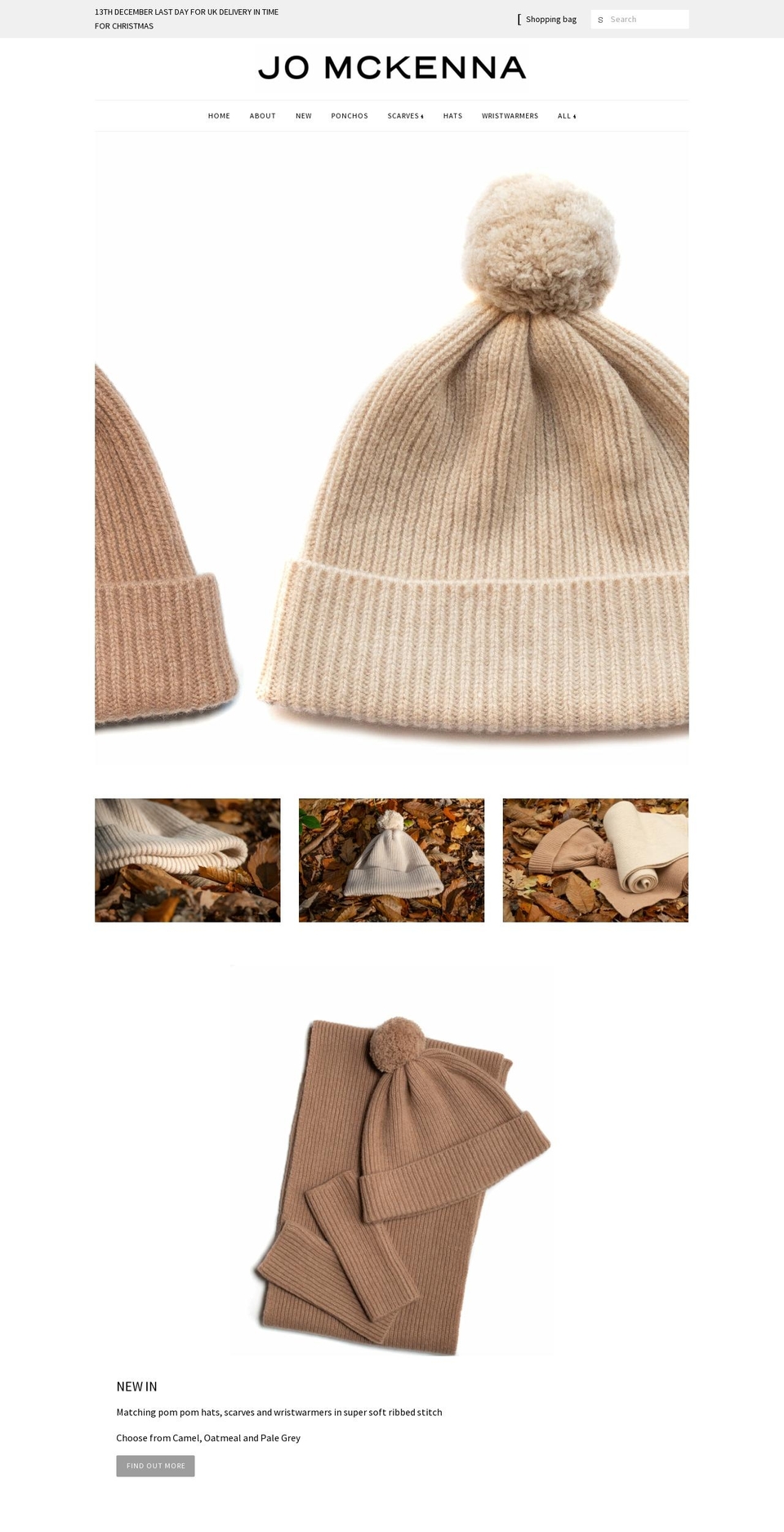 jomckenna.com — Shopify storefront screenshot